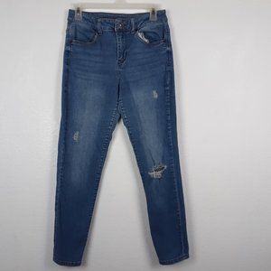 SO Jegging Jeans High Rise Women's Juniors Size 9 Stretch Distressed Light Wash